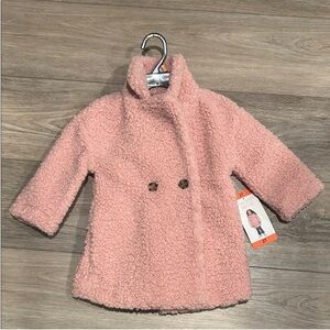 NWT Biscotti Pink Sherpa Pea Coat Size 2T